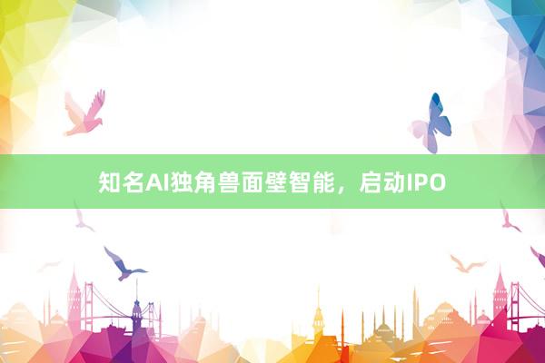 知名AI独角兽面壁智能,启动IPO