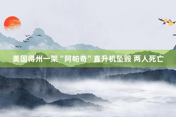 美国得州一架“阿帕奇”直升机坠毁 两人死亡