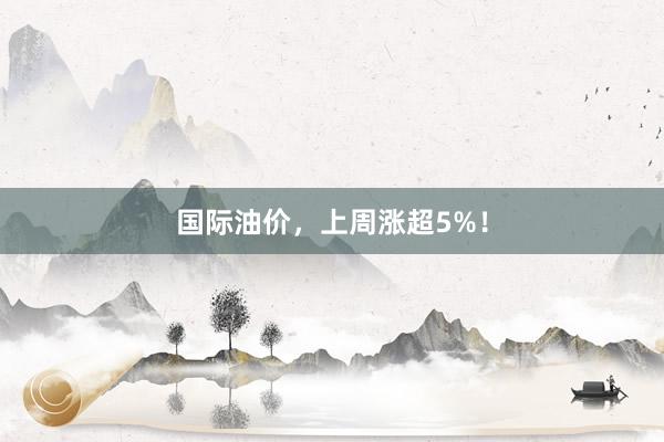 国际油价，上周涨超5%！