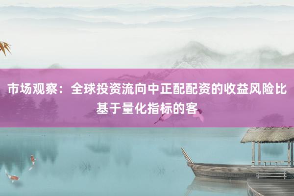 市场观察：全球投资流向中正配配资的收益风险比基于量化指标的客