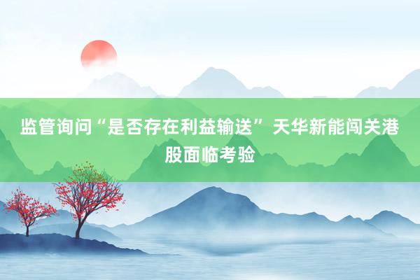 监管询问“是否存在利益输送” 天华新能闯关港股面临考验