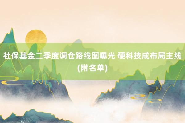 社保基金二季度调仓路线图曝光 硬科技成布局主线(附名单)