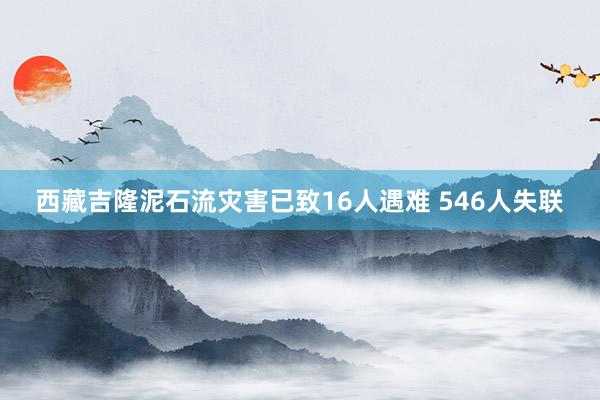 西藏吉隆泥石流灾害已致16人遇难 546人失联
