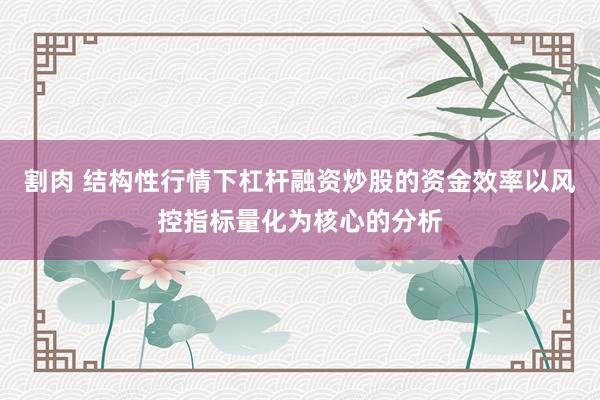 割肉 结构性行情下杠杆融资炒股的资金效率以风控指标量化为核心的分析