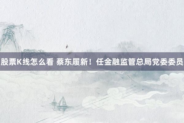 股票K线怎么看 蔡东履新！任金融监管总局党委委员