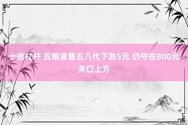 十倍杠杆 五粮液普五八代下跌5元 仍守在800元关口上方