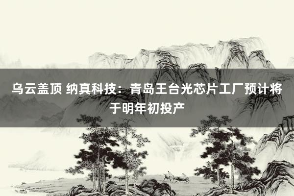 乌云盖顶 纳真科技：青岛王台光芯片工厂预计将于明年初投产